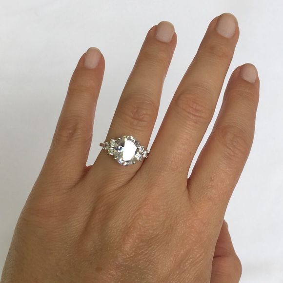 New!  Stunning sterling silver & CZ ring - Picture 2 of 6